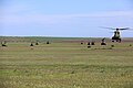 Romanian forces conducting Air Assault operations during Swift Response 21 in Boboc.