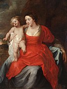 Warsztat Petera Paula Rubensa - przypisywany, "Madonna z Dzieciątkiem", po 1632