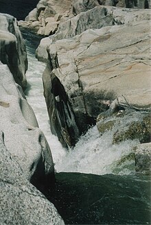 Lowest cataract on Rubicon River before it enters the reservoir