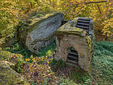 Deutsch: Detail der Felsenburgruine Rothenhan bei Ebern in Unterfranken English: Detail of the rock castle ruins Rotenhan in Ebern in Lower Franconia