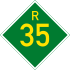 Escudo R35 da rota provincial