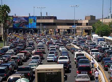 The San Ysidro Border Crossing (Tijuana side)