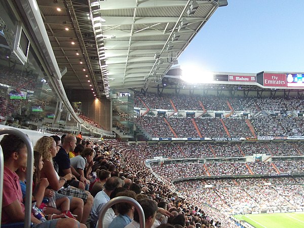 Santiago Bernabéu Stadium during Real Madrid vs Atlético in September 2014