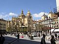 Plaza Mayor de Segovia, presidida por la Catedral