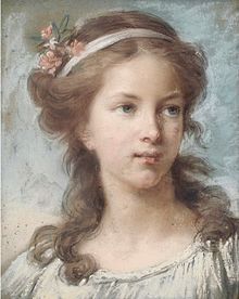 Portrait au pastel d'une jeune fille (1771), pastel, collection privée.