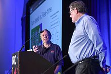 Sid Meier (left) and Bruce Shelley at the 2017 Game Developers Conference Sid meier bruce shelley gdc 2017.jpg