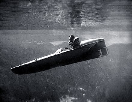 A "Sleeping Beauty" wet sub used by the Royal Navy during World War II