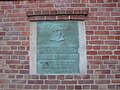 English: Plaque in Grudziądz, Poland, to memorize place, where ship with coffin of Juliusz Słowacki berthed in 1927 Polski: Tablica pamiątkowa w Grudziądzu, w miejscu, gdzie w 1927 roku zatrzymał sie statek wiozący prochy Juliusza Słowackiego Camera location 53° 29′ 37″ N, 18° 44′ 47″ E  View all coordinates using: OpenStreetMap