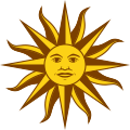 Sun of May variant: most commonly used in Wikipedia in the Flag of Uruguay