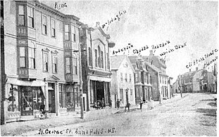 The Sinclair Inn is labelled "Anderson" (Late 19th century) St. George St. - Annapolis - NS.jpg