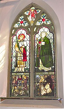 St Llwchaiarn's church, Llanllwchaiarn. Window by Morris & Co. St Llwchaiarn's church, Llanllwchaiarn 01.jpg