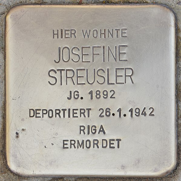 File:Stolperstein für Josefine Streusler (Wiener Neustadt).jpg