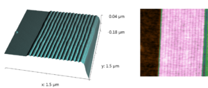 AFM of 40% AlGaAs / GaAs superlattice on a GaAs substrate