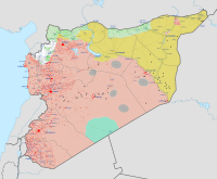 Location in the Syrian civil war as of 2024. Syrian Civil War map (November 24, 2023).svg