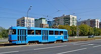 A Tatra T3SU MTTCh tramcar. 2021.