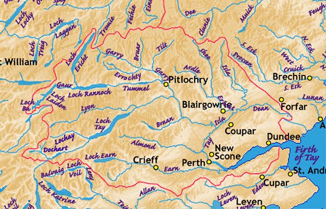Tributaries of the River Tay.