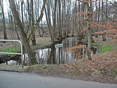 Tensfelder Au mit Schild