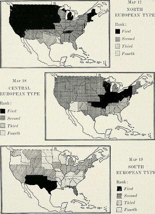 Racial types of European Americans as published in "The American Museum journal" between 1900-1918