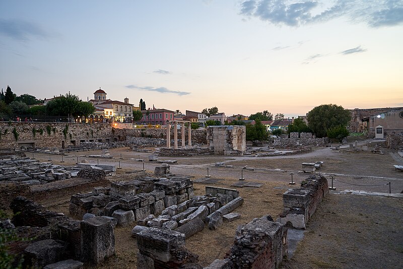 File:The archaeological site of the Library of Hadrian in Athens on July 18, 2020.jpg