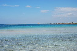 ポルトチェザーレオビーチと海