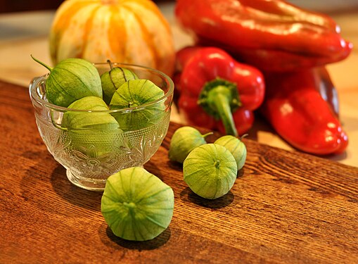 Peppers and tomatillos