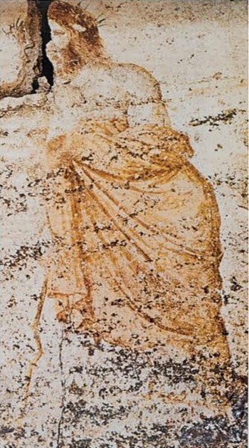Depiction of Rhadamanthys in the Tomb of Judgement, Lefkadia, c.300–250 BC