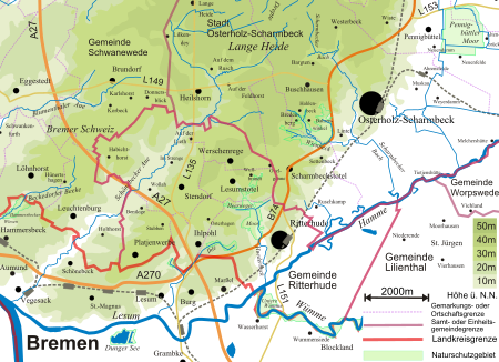 Topomap ritterhude OHZ