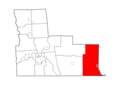 Map highlighting Sanford's location within Broome County.