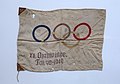 Twelfth Tokyo Olympics (1940 Summer Olympics) souvenir handflag, 1936 AD - Edo-Tokyo Museum - Sumida, Tokyo, Japan - DSC06952.jpg