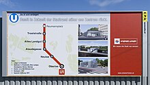 Information board for the southern extension of the U1 U1 Altes Landgut Baustelle 02.jpg