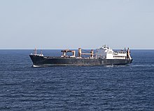 USNS PFC Eugene A. Obregon USNS PFC Eugene A. Obregon (T-AK-3006) underway at sea on 24 September 2019 (190924-N-BI924-9780).JPG