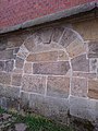 Zugemauertes Portal an der Ufermauer zur Elbe in Torgau