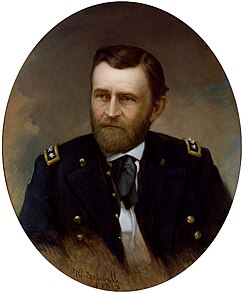 Ulysses S. Grant was posthumously authorized the grade of General of the Armies to commemorate his 200th birthday in 2022. Ulysses S Grant by William F Cogswell, 1868.jpg