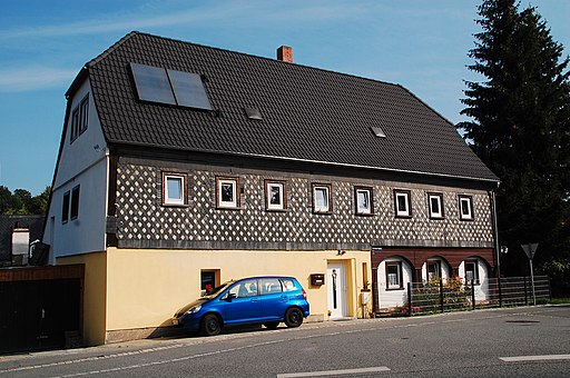 Umgebinde, Oststraße 1, Ebersbach, Saxony