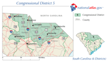 United States House of Representatives, South Carolina District 5 map.png