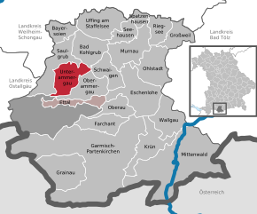 Poziția localității Unterammergau