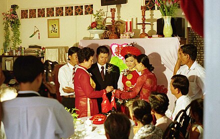 Traditional Vietnamese country wedding ceremony