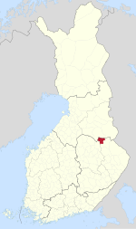 Location o Valtimo in Finland