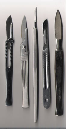 Five different scalpels