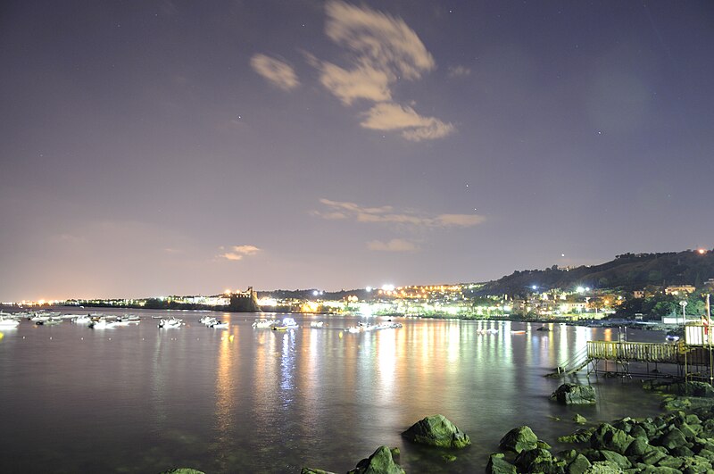 File:View of Aci Castello across the sea from Acitrezza Sicilia Italy Italia - Creative Commons by gnuckx (4840330602).jpg