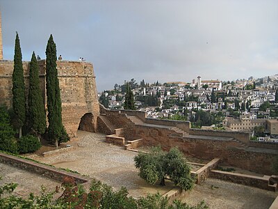 View of Albaicín from Alhambra, Granada (2008) by shakko.jpg