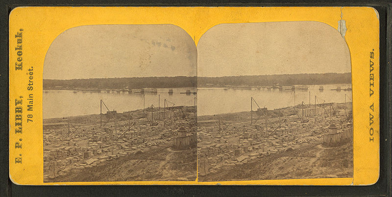File:View of canal and locks, Keokuk, Iowa, by E. P. Libby.jpg