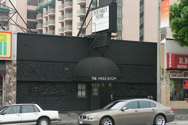 The Viper Room on Sunset Strip in Los Angeles, where Phoenix died.