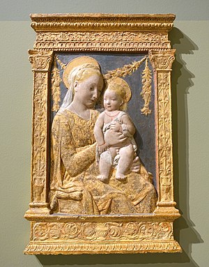 Madonna vor der Girlande (nach Antonio Rosselino)