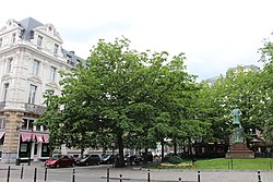 La place des Libertés, lieu central du quartier.