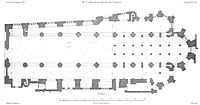 Plan der Lübecker Katharinenkirche von Laspeyres vor 1871