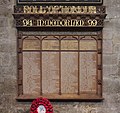 WWI Roll of Honour in St Helen's Church, Sefton Village
