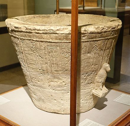 A limestone Egyptian water clock, 285–246 BC (Oriental Institute, Chicago)