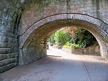 The three original bridges are evident from the change in height of the three arches seen here. Wetherby Bridge (May 2010) 002.jpg