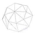 A wireframe sphere with less than 150 sample points but still enough for far away objects.